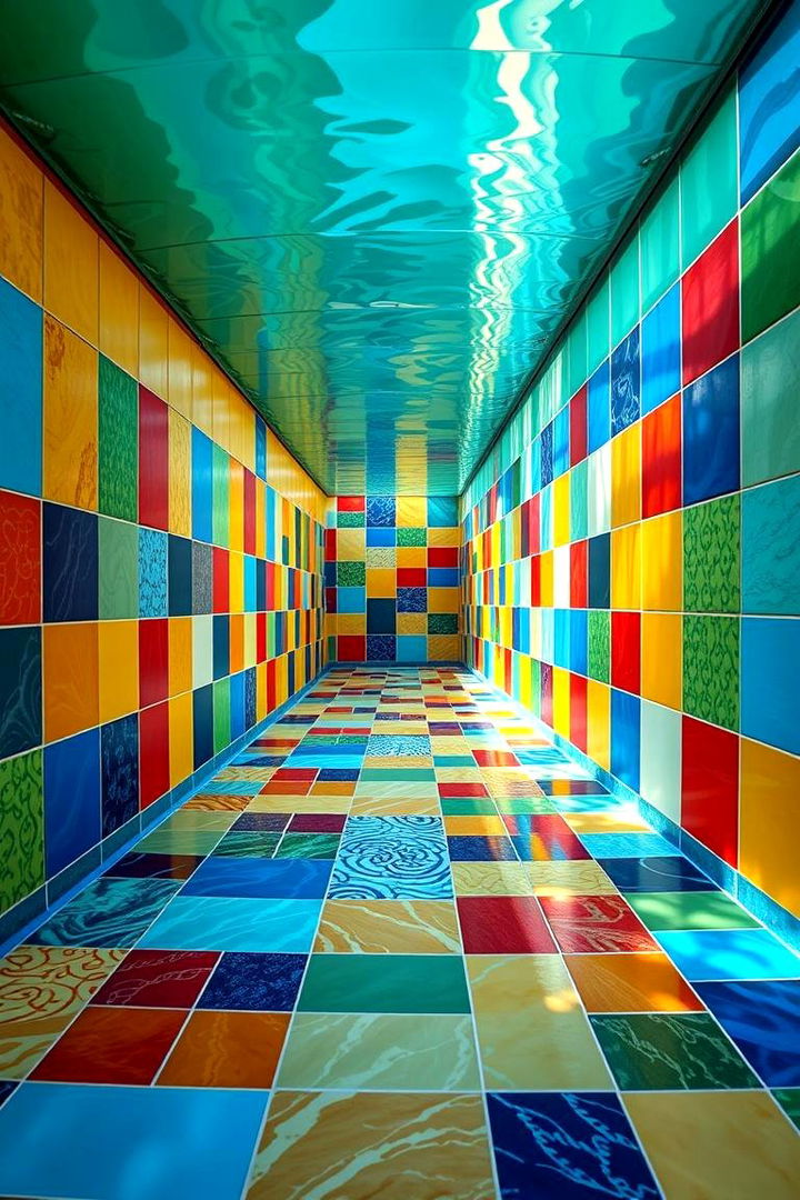 Bold Colorful Tiles - 22 Pool Walkway Ideas