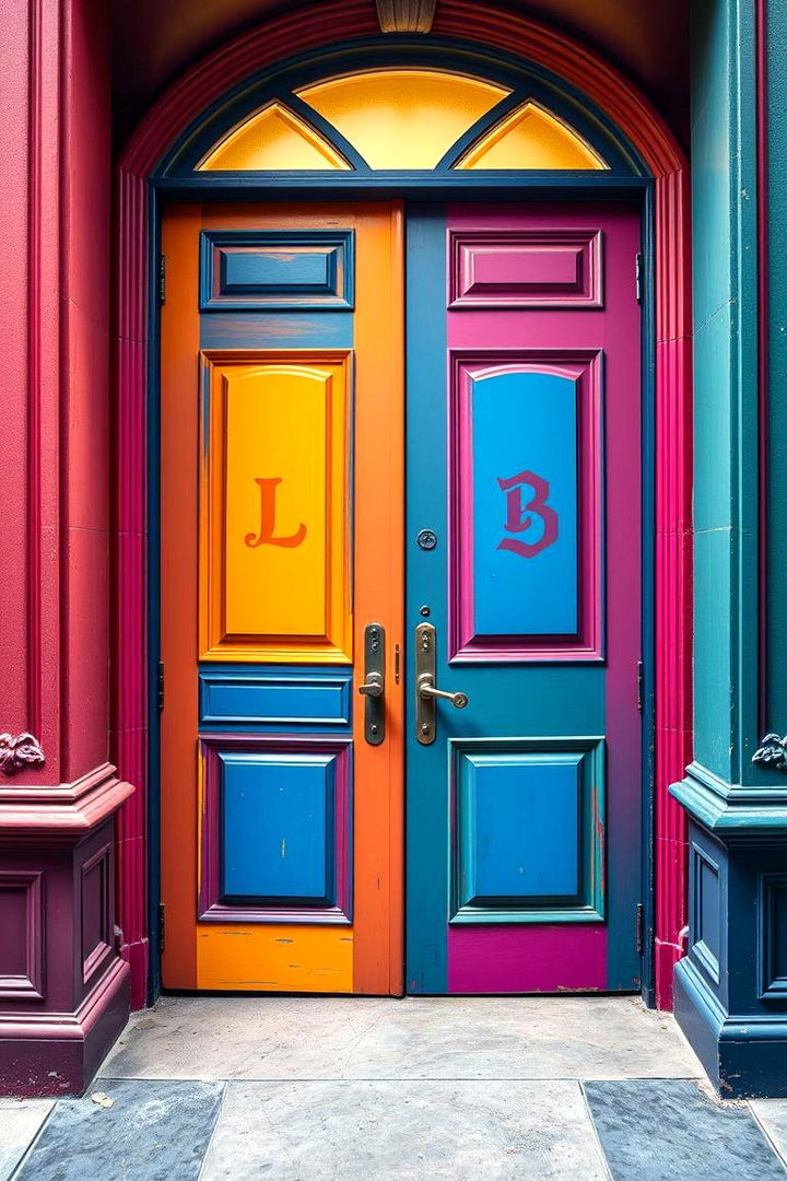Bold Colors - 22 Double Front Door Ideas
