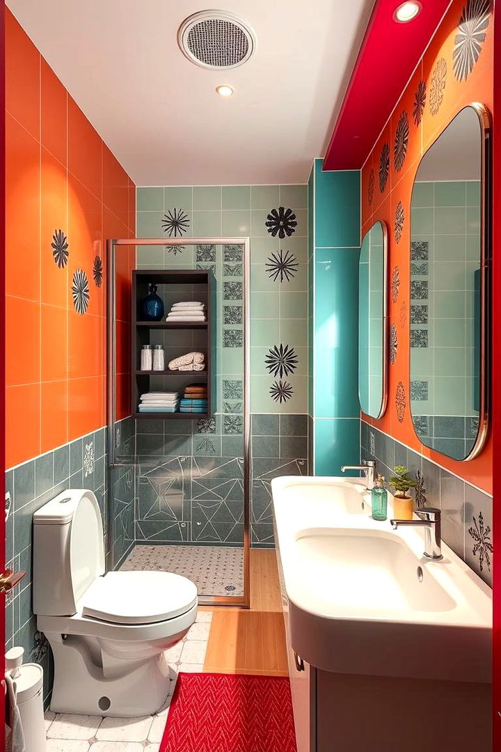 Bold Colors and Graphic Elements - 22 Boy Bathroom Ideas