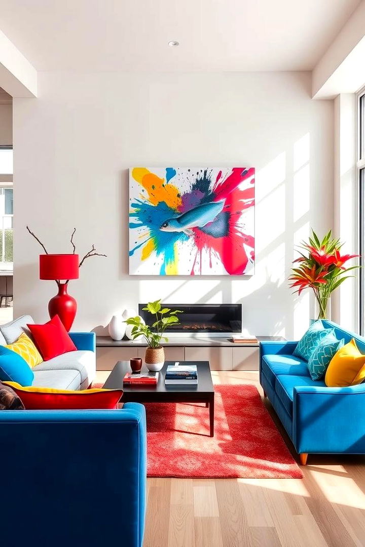 Bold Colors for a Vibrant Atmosphere - 22 Eclectic Living Room Ideas