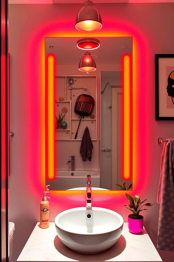 Bold Colors - 22 Bathroom Mirror Ideas