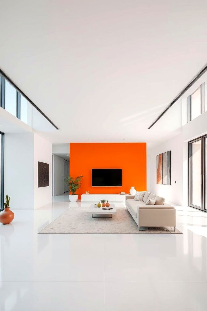 Bold Contemporary Minimalism Revisited - 22 Orange Accent Wall Ideas