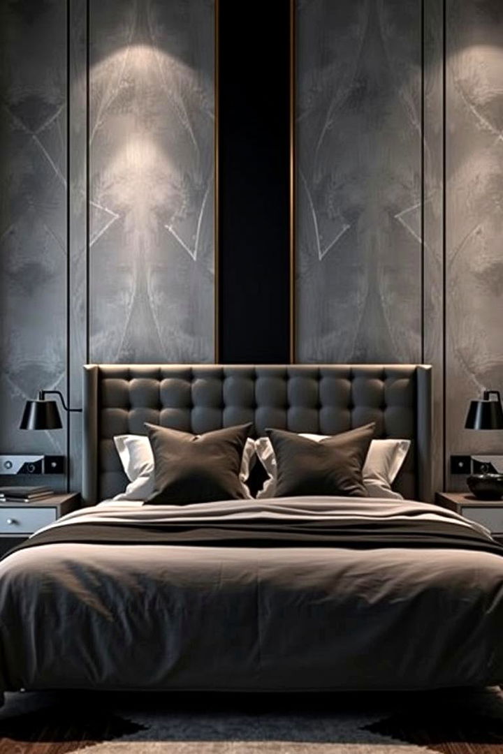Bold Contrast Designs - 22 Grey Headboard Bedroom Ideas