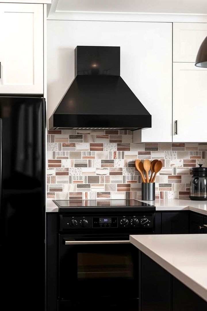 Bold Contrast and Visual Appeal - 22 Kitchen With Black Appliances