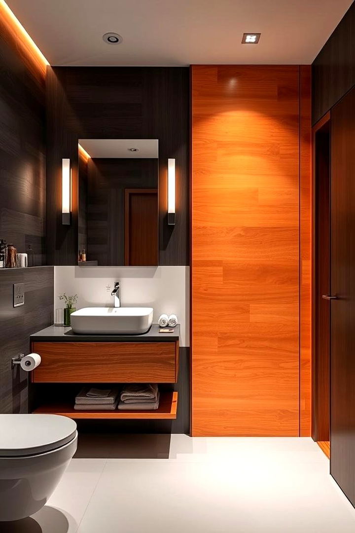 Bold Contrasting Color Wainscoting - 22 Bathroom Wainscoting Ideas