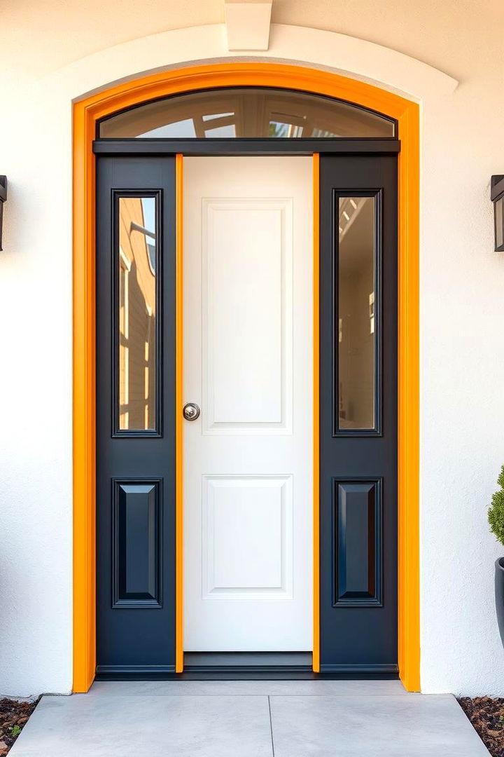 Bold Contrasting Colors - 22 Exterior Door Trim Ideas