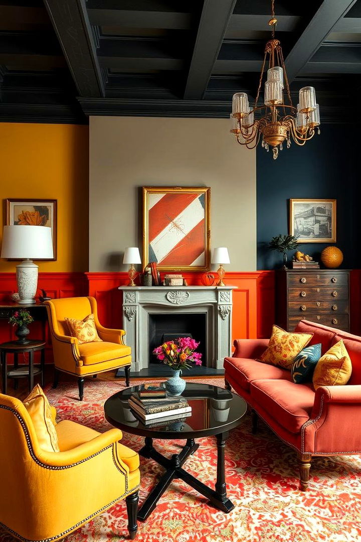 Bold Contrasting French Palette - 22 French Interior Design Ideas