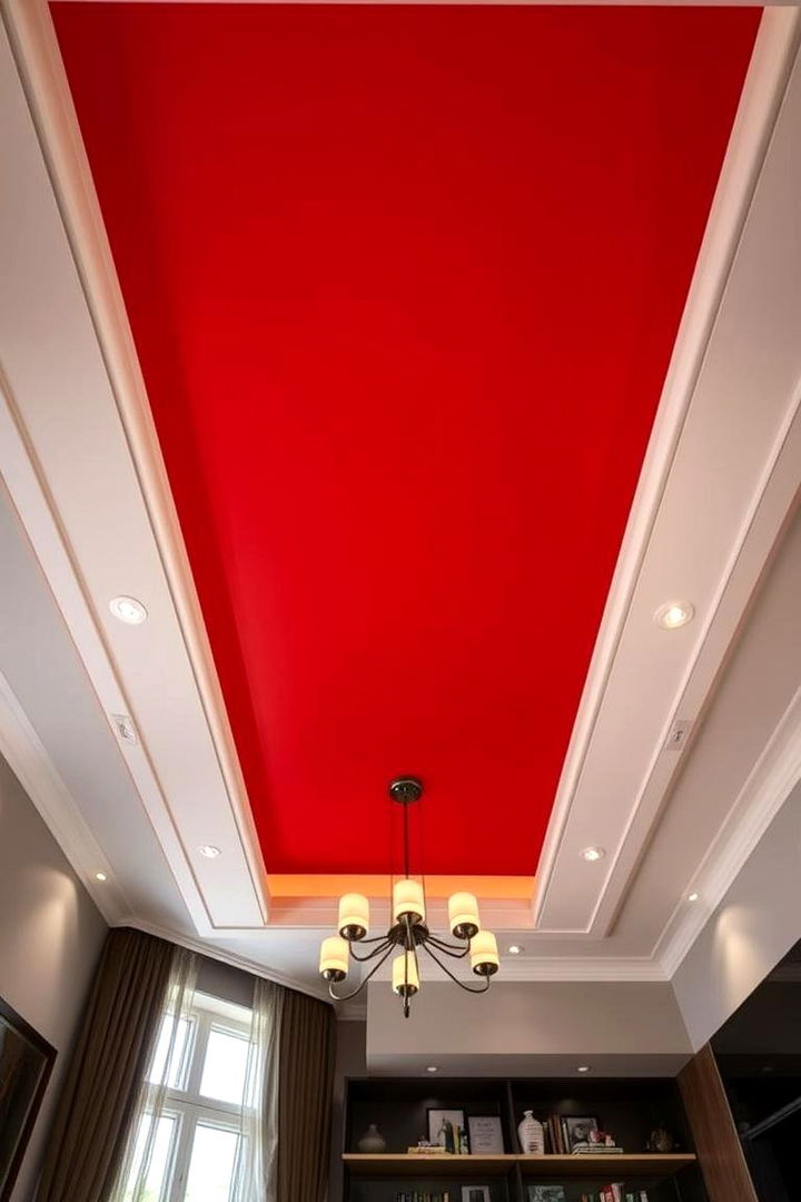 Bold Contrasting Tray Ceiling - 22 tray ceiling ideas