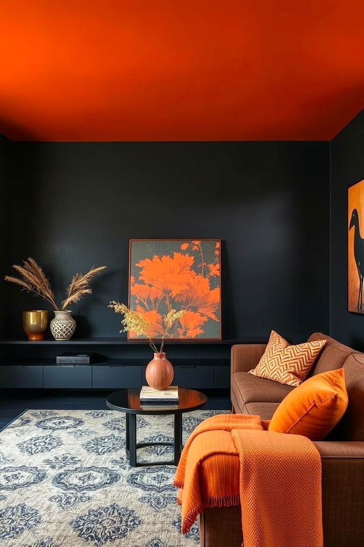 Bold Contrasts with Orange - 22 Orange Bedroom Ideas