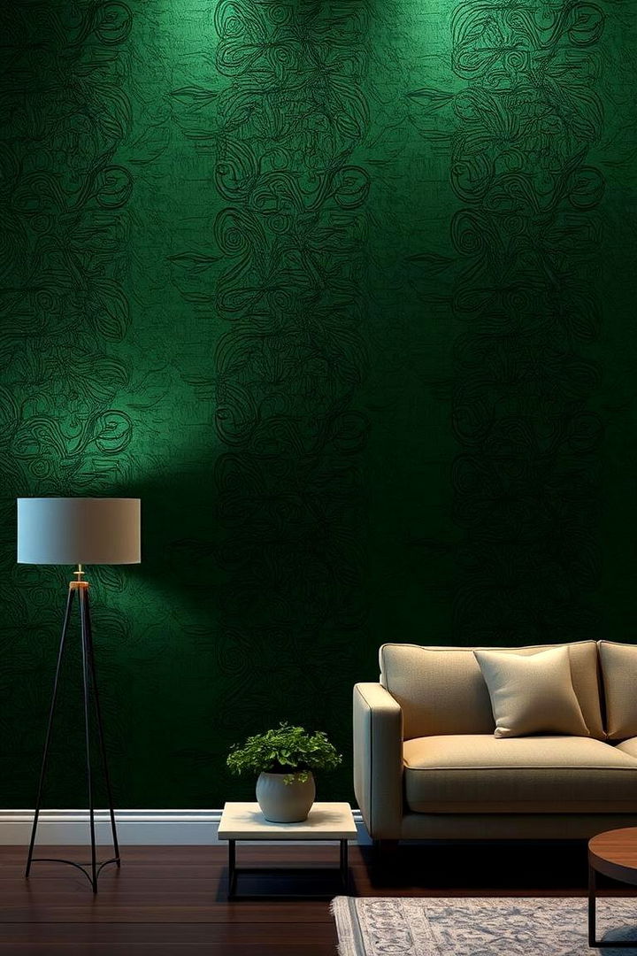 Bold Dark Green Wallpaper - 22 Dark Green Home Office Ideas