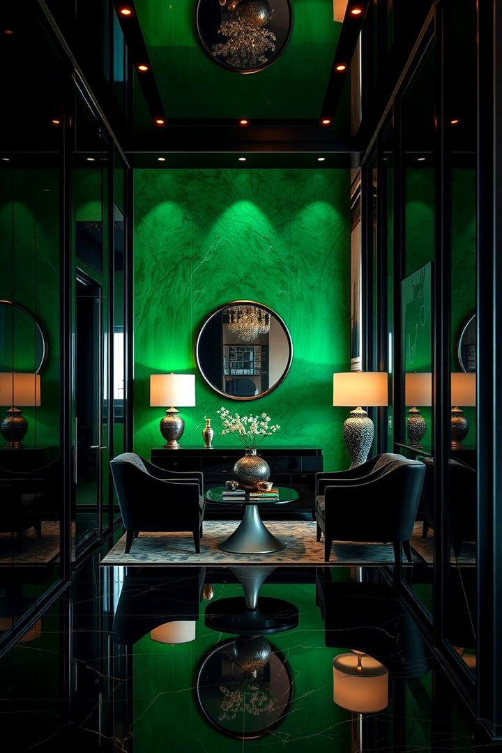 Bold Emerald Statement - 22 Green Accent Wall Ideas