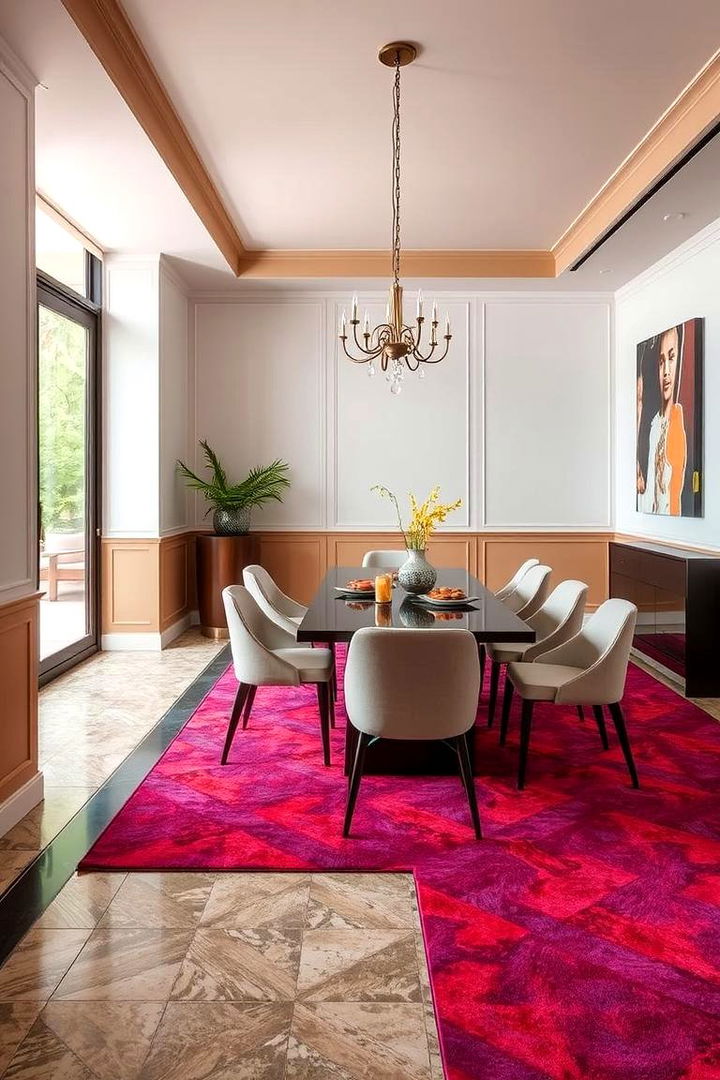 Bold Floor Designs - 22 Colorful Dining Room Ideas