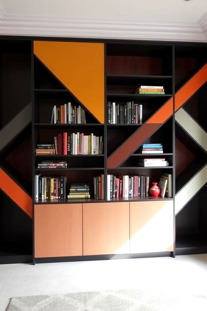 Bold Geometric Arrangements - 22 Bookshelf Organization Ideas
