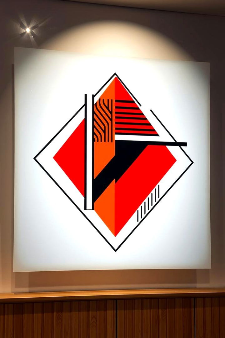 Bold Geometric Art Design - 22 Man Cave Sign Ideas