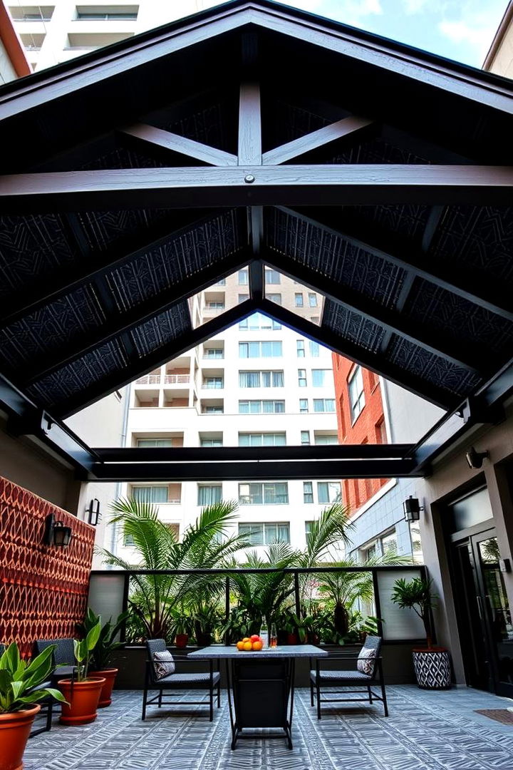 Bold Geometric Designs - 22 Gable Patio Roof Design Ideas