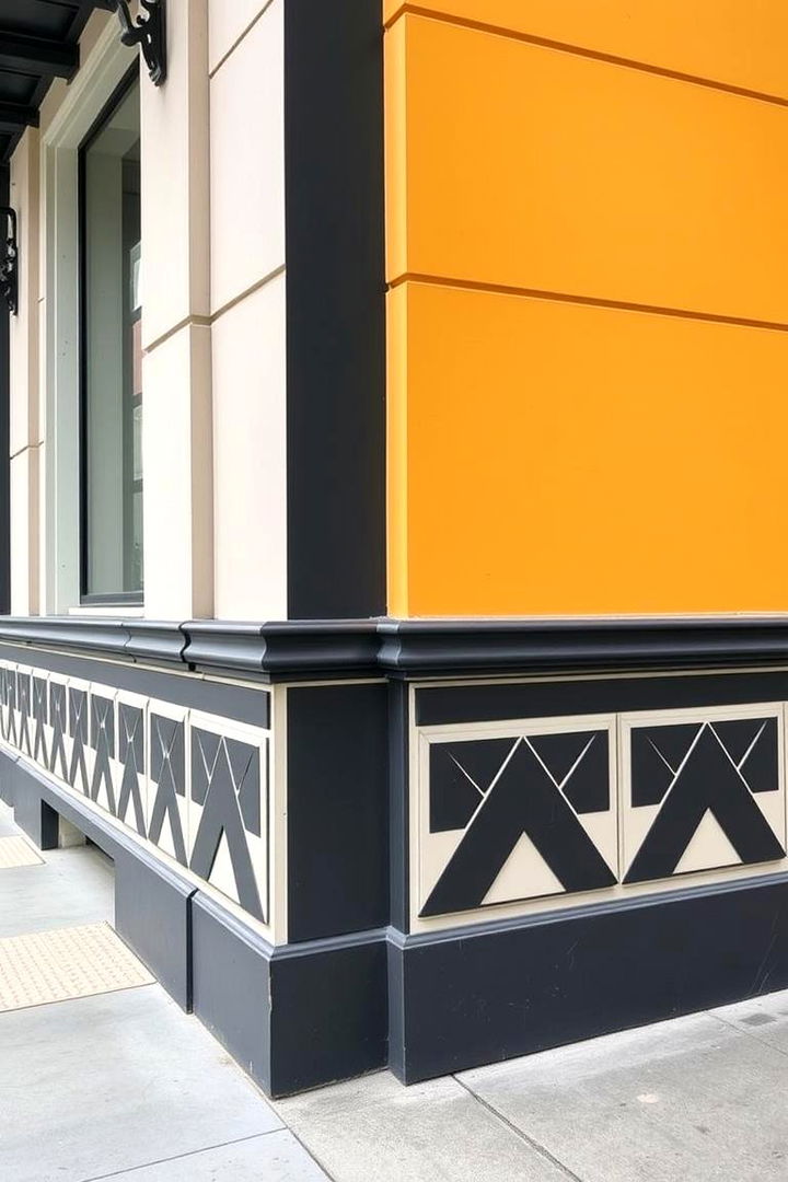 Bold Geometric Patterned Wainscoting - 22 Exterior Wainscoting Ideas