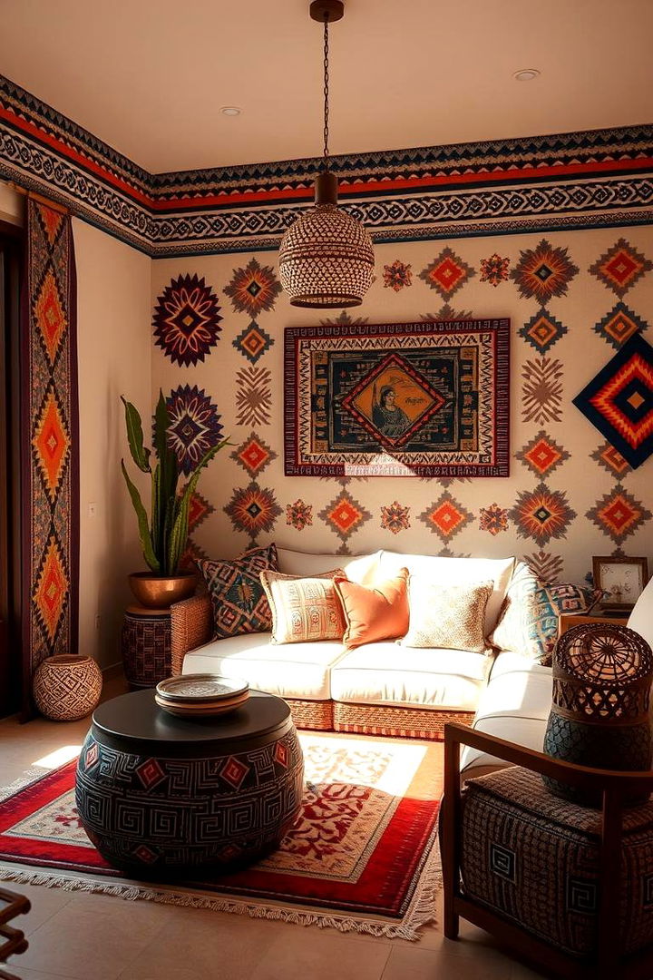 Bold Geometric Patterns - 22 Desert Themed Room Ideas