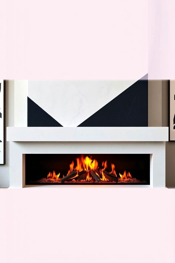 Bold Geometric Patterns - 22 Floor to Ceiling Fireplace Ideas