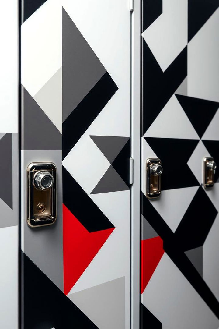 Bold Geometric Patterns - 22 Locker Decor Ideas