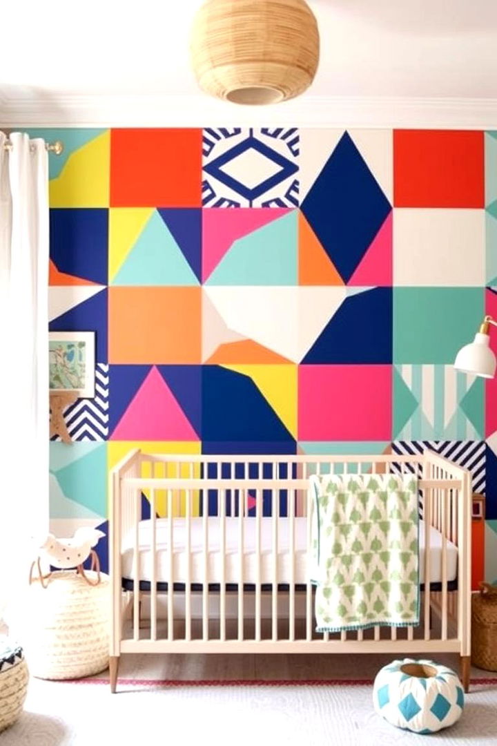Bold Geometric Patterns - 22 Mid-century Modern Nursery Ideas
