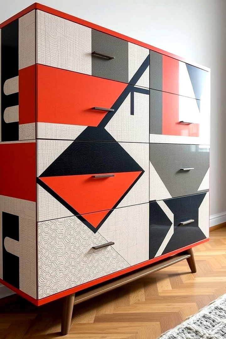 Bold Geometric Patterns - 22 Painted Furniture Ideas
