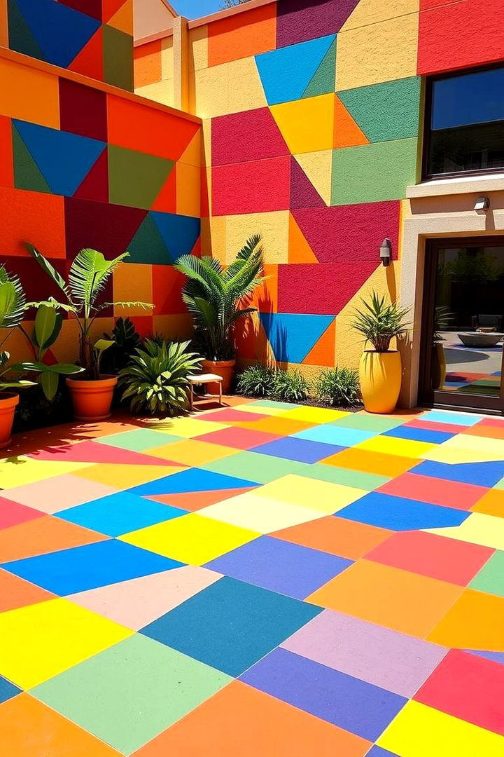 Bold Geometric Patterns - 22 patio tile ideas