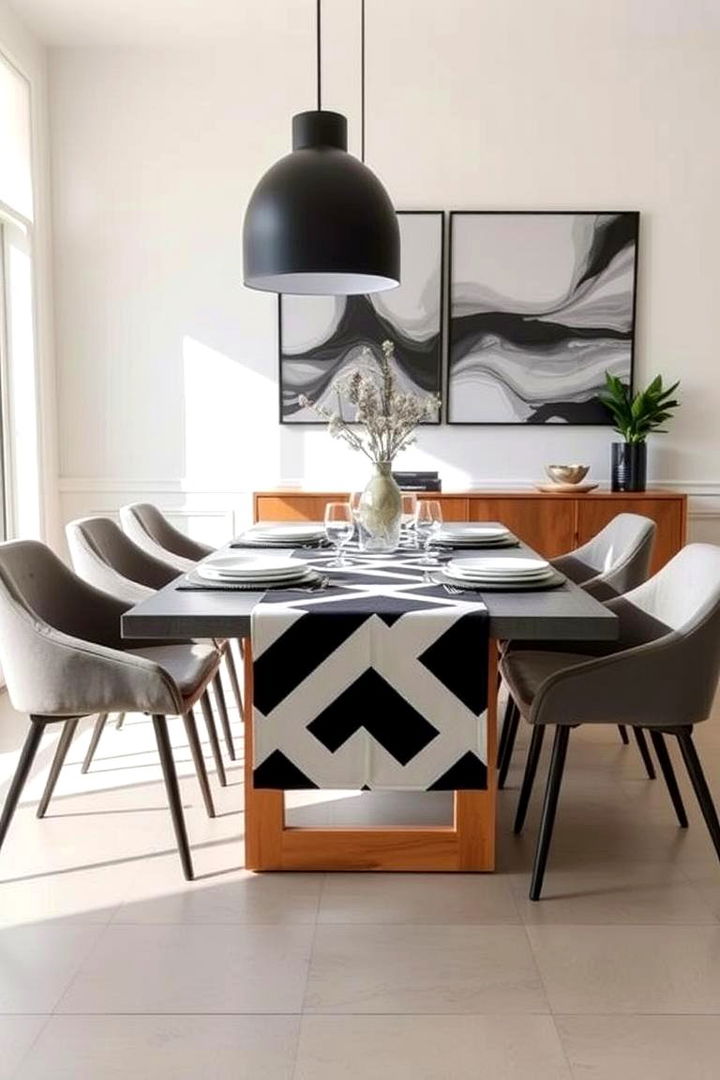 Bold Geometric Patterns Table Runners - 22 Table Runner Ideas