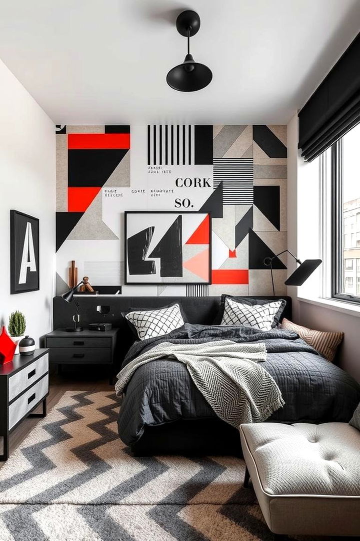 Bold Geometric Patterns and Accents - 22 Teen Bedroom Ideas