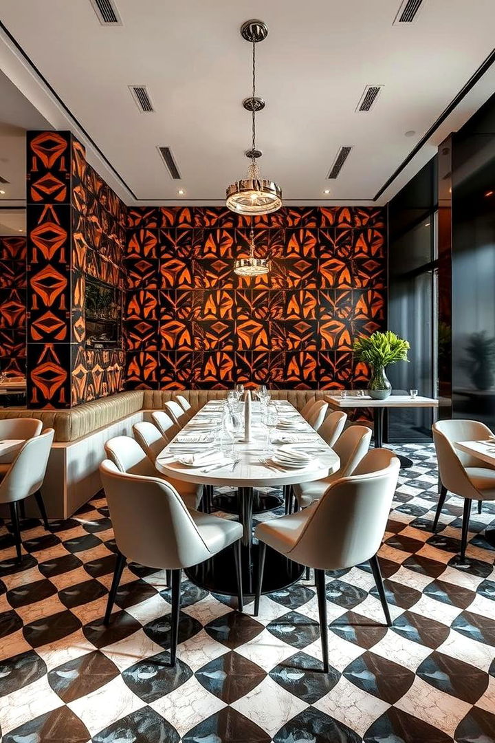 Bold Geometric Patterns on Surfaces - 22 Mid-century Modern Dining Rooms