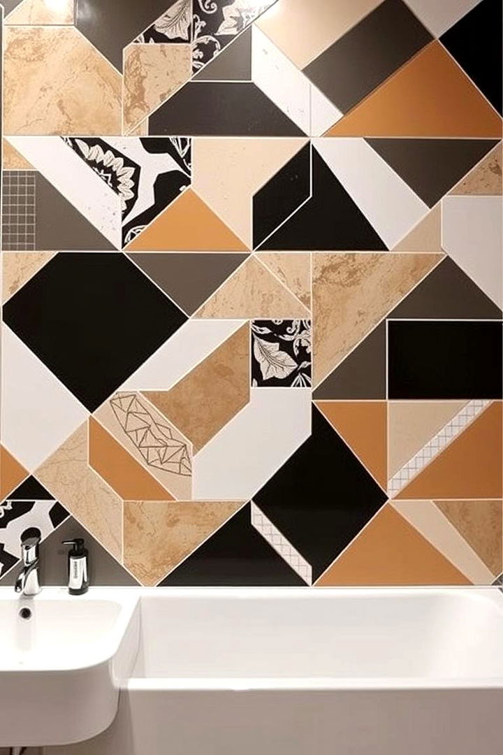 Bold Geometric Shapes - 22 Bathroom Tile Ideas