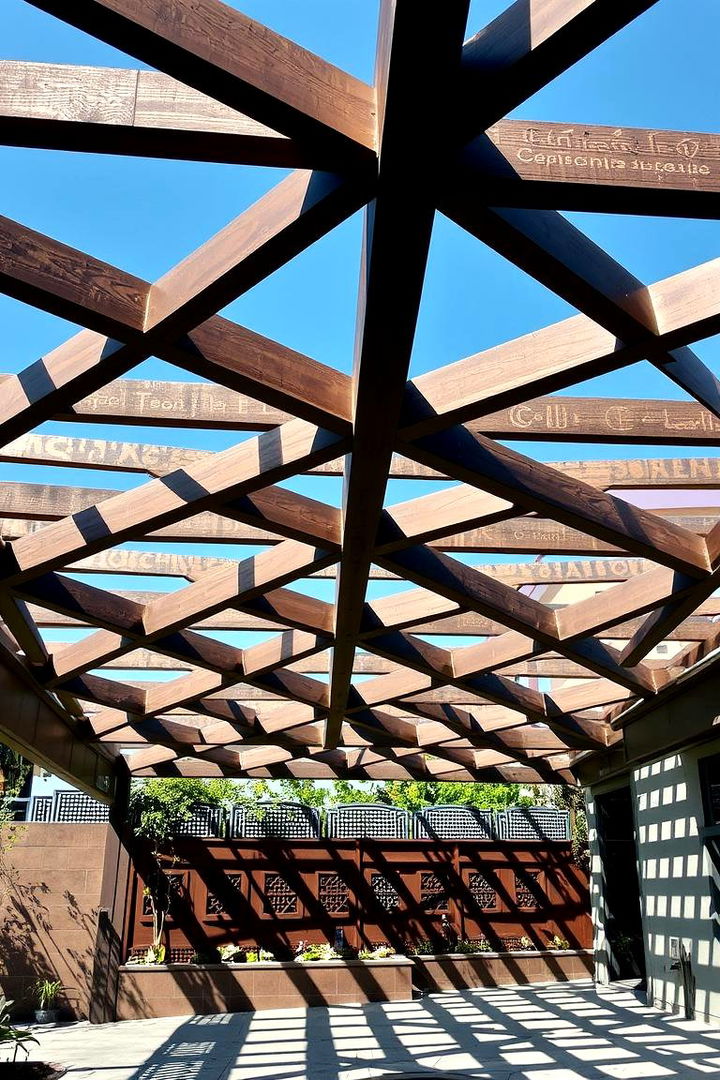 Bold Geometric Structure - 22 Small Patio Pergola Ideas