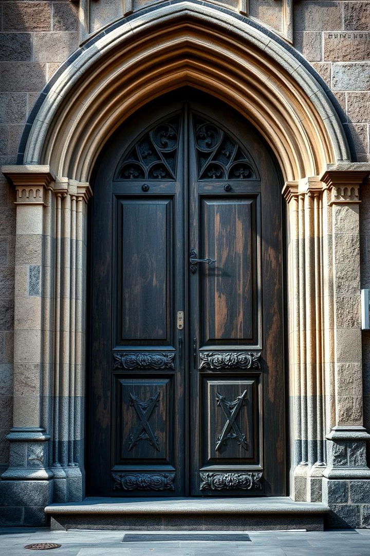 Bold Gothic Aesthetic - 22 Gothic Front Door Ideas