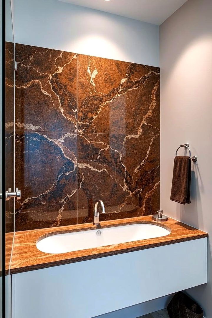 Bold Granite Statement Pieces - 22 Brown Granite Bathroom Ideas