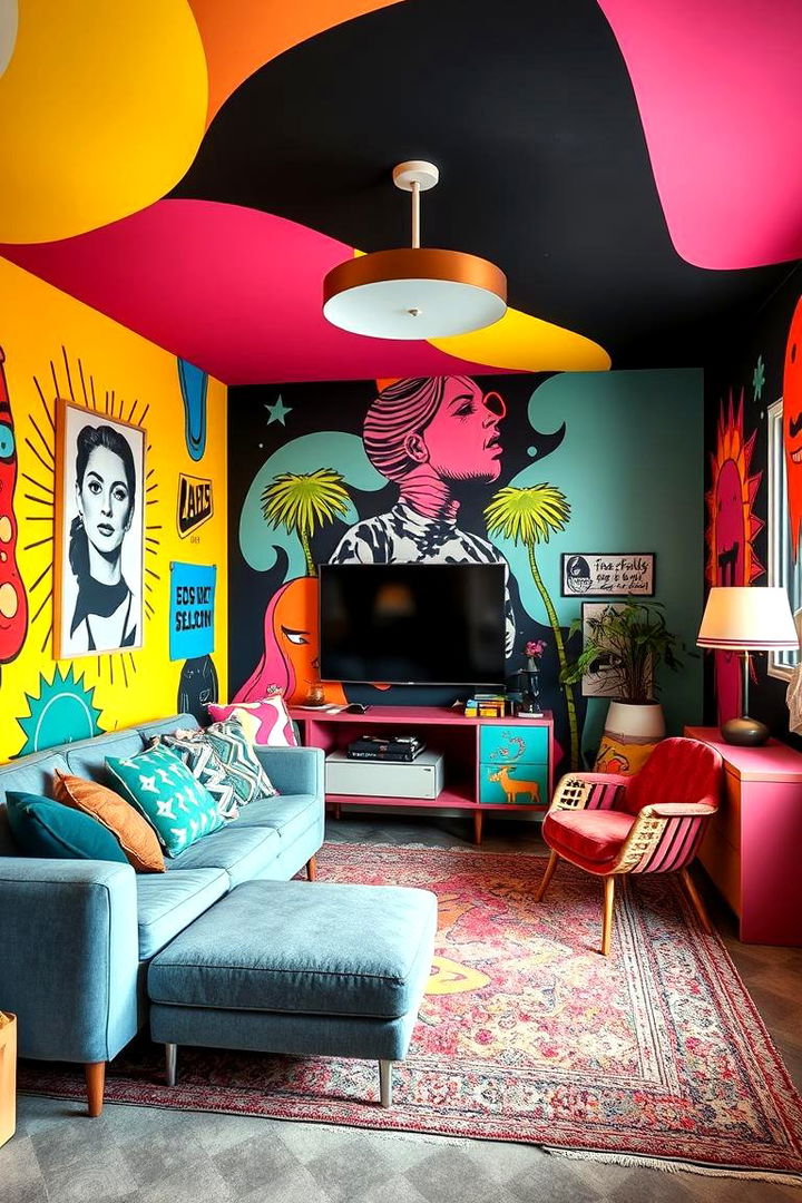 Bold Graphics and Murals - 22 60s Bedroom Ideas