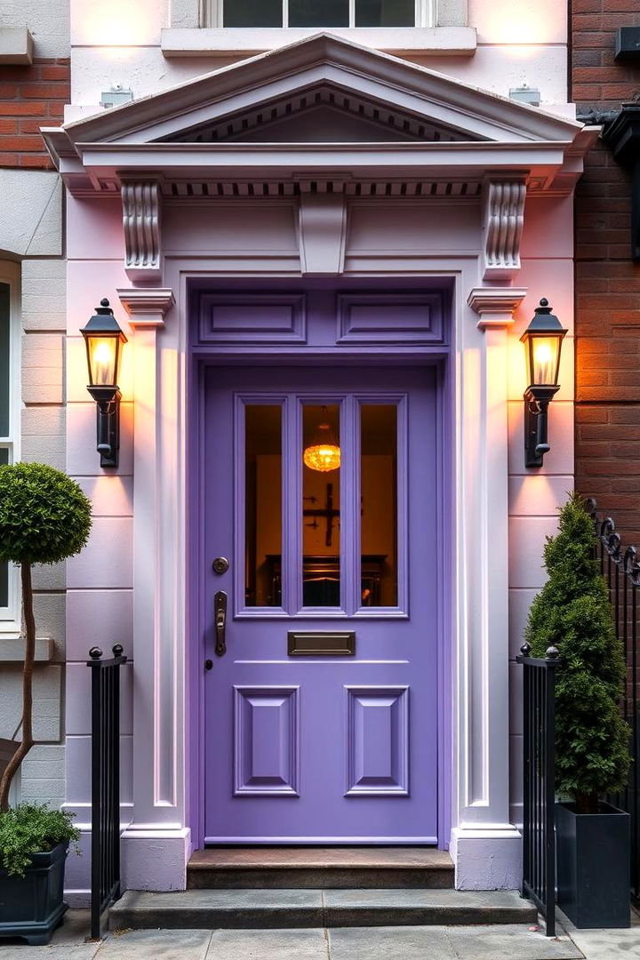 Bold Lavender Door Frames - 22 Lavender Front Door Ideas