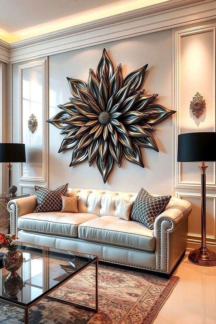 Bold Metallic Accents - 22 Large Wall Decor Ideas