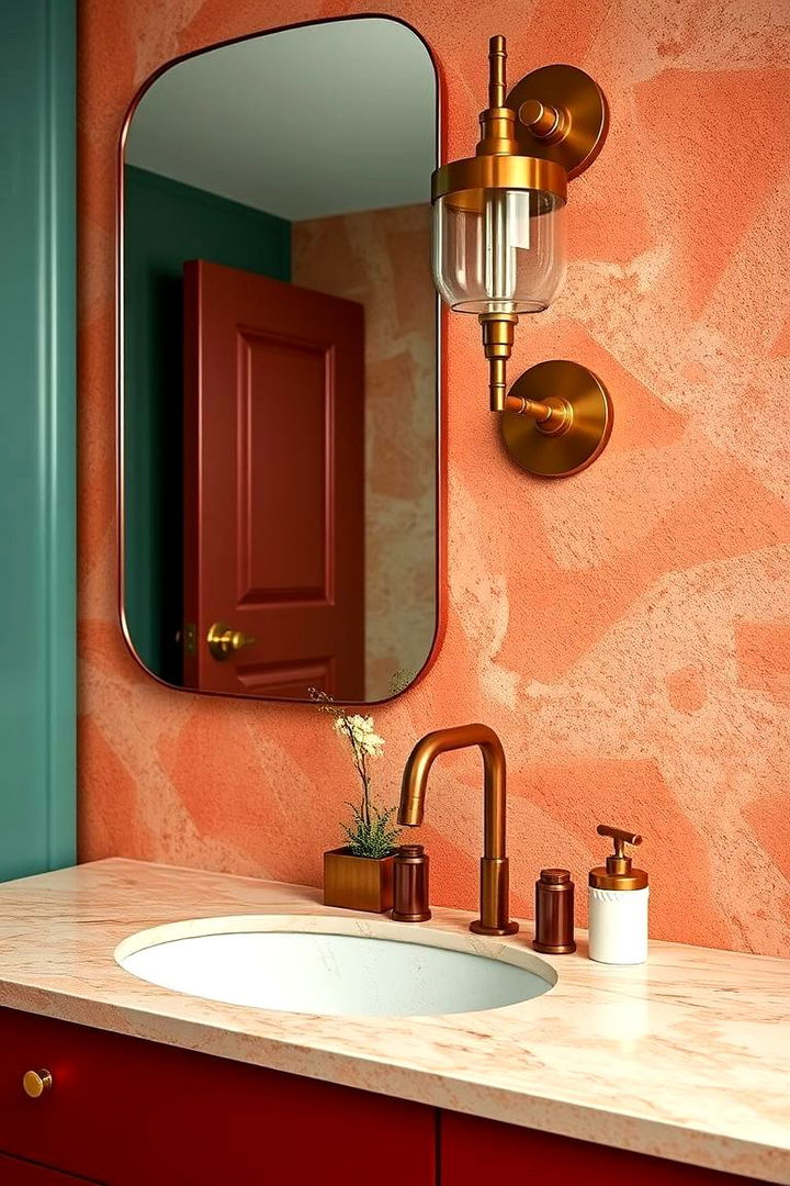 Bold Metallic Finishes - 22 Maximalist Bathroom Design Ideas