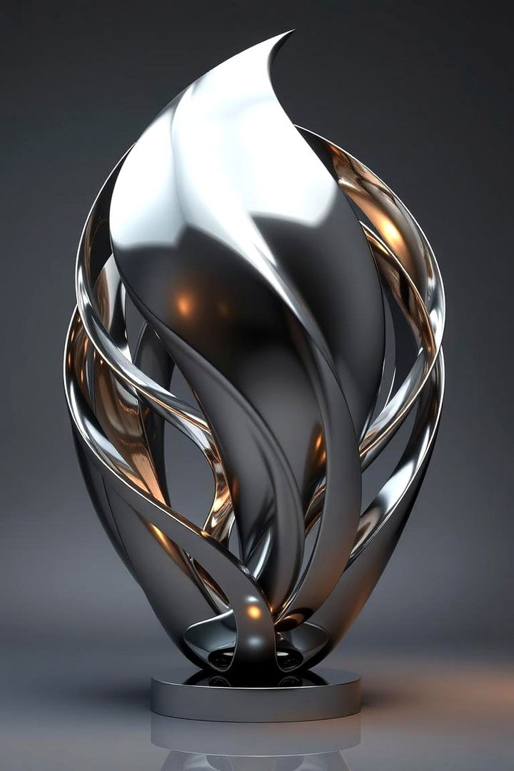 Bold Metallic Sculptures - 22 Tall Wedding Centerpiece Ideas