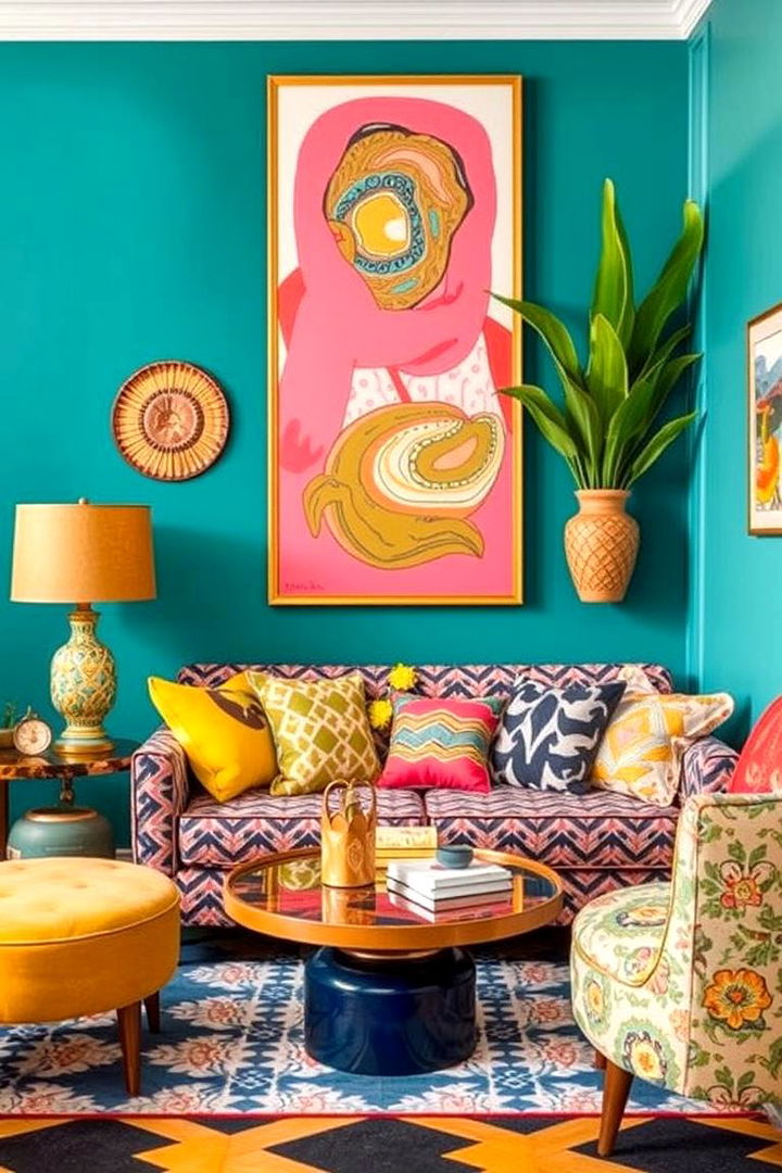 Bold Mix of Colors and Patterns - 22 Colorful Boho Decor Ideas