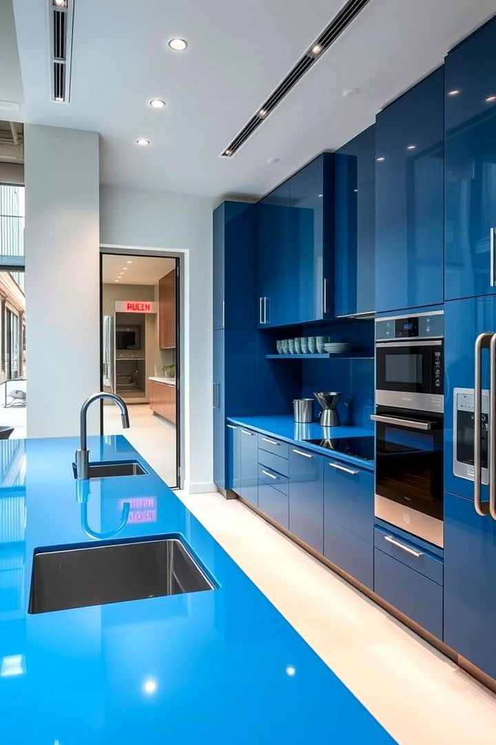 Bold Modern Minimalism - 22 kitchens with blue countertops