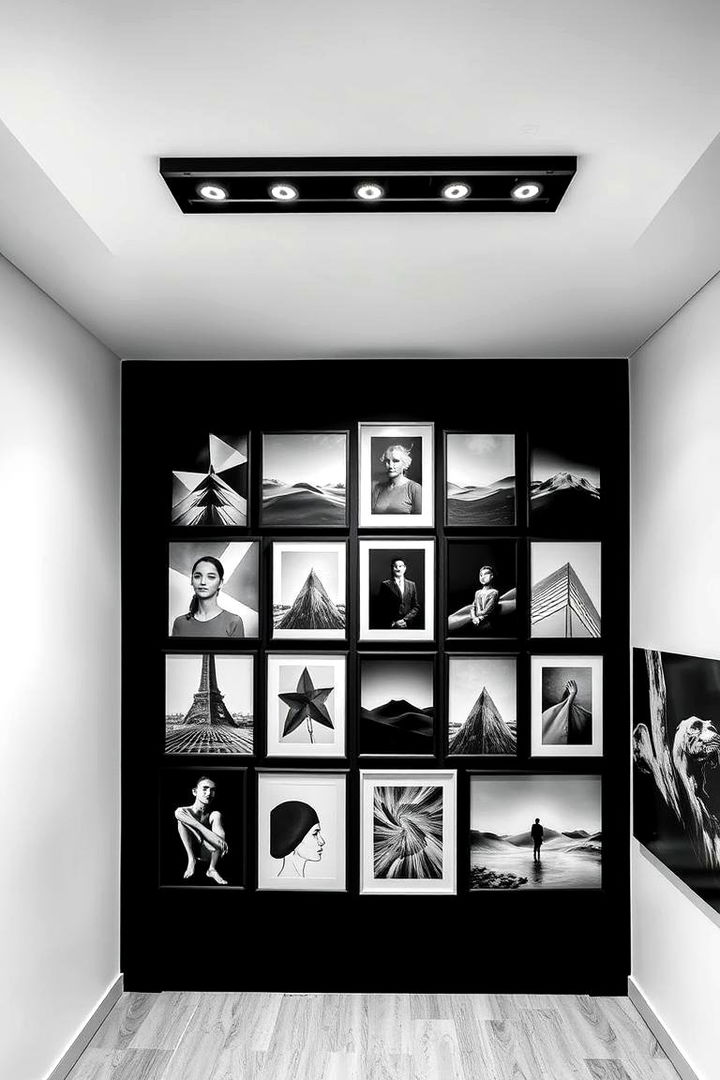 Bold Monochrome Statement - 22 Photo Wall Ideas