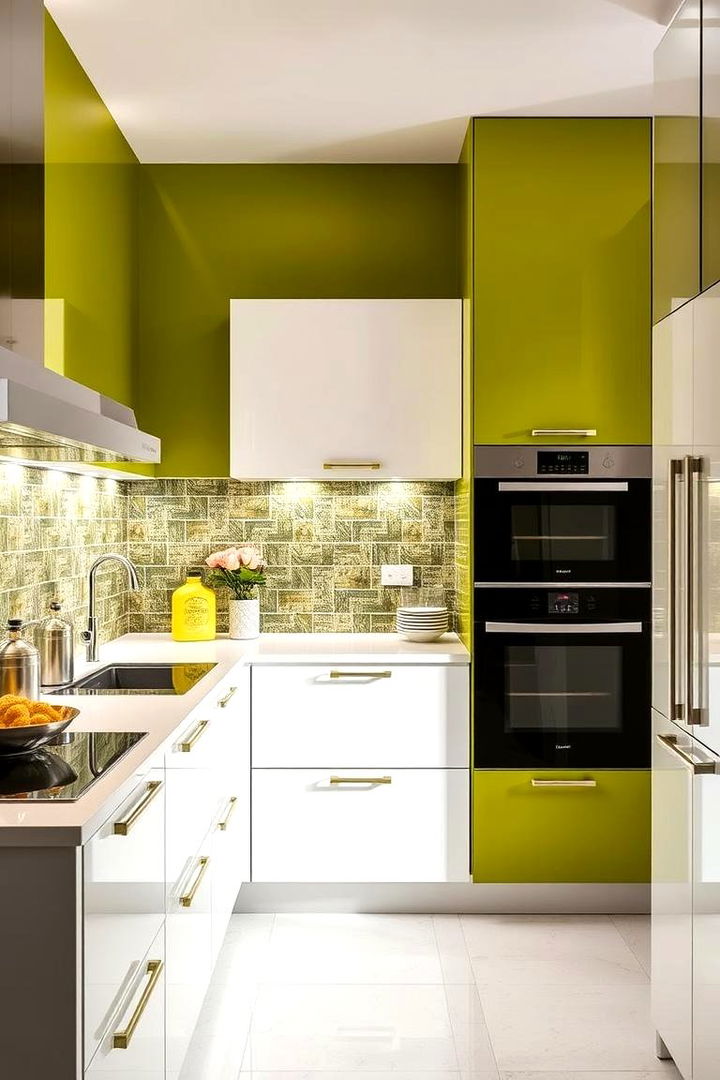 Bold Olive Contrasts - 22 Olive Green Kitchens