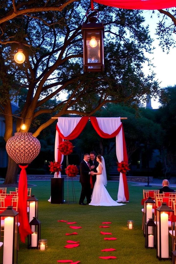 Bold Outdoor Decor - 22 Red and Black Wedding Ideas