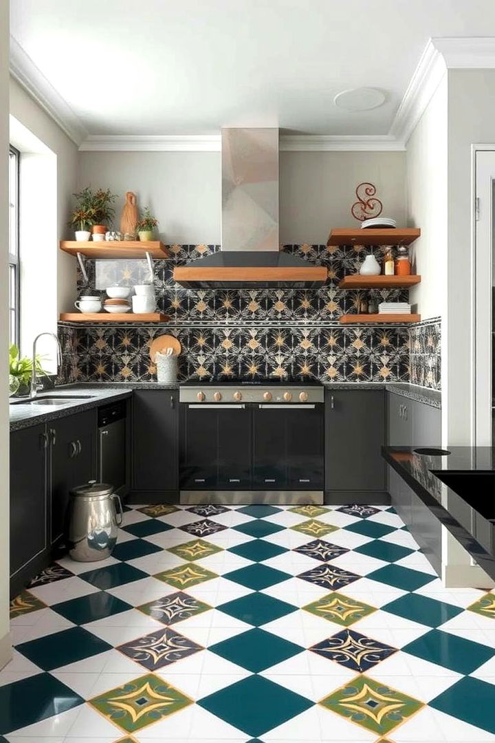 Bold Patterned Ceramic - 22 Kitchen Backsplash Ideas