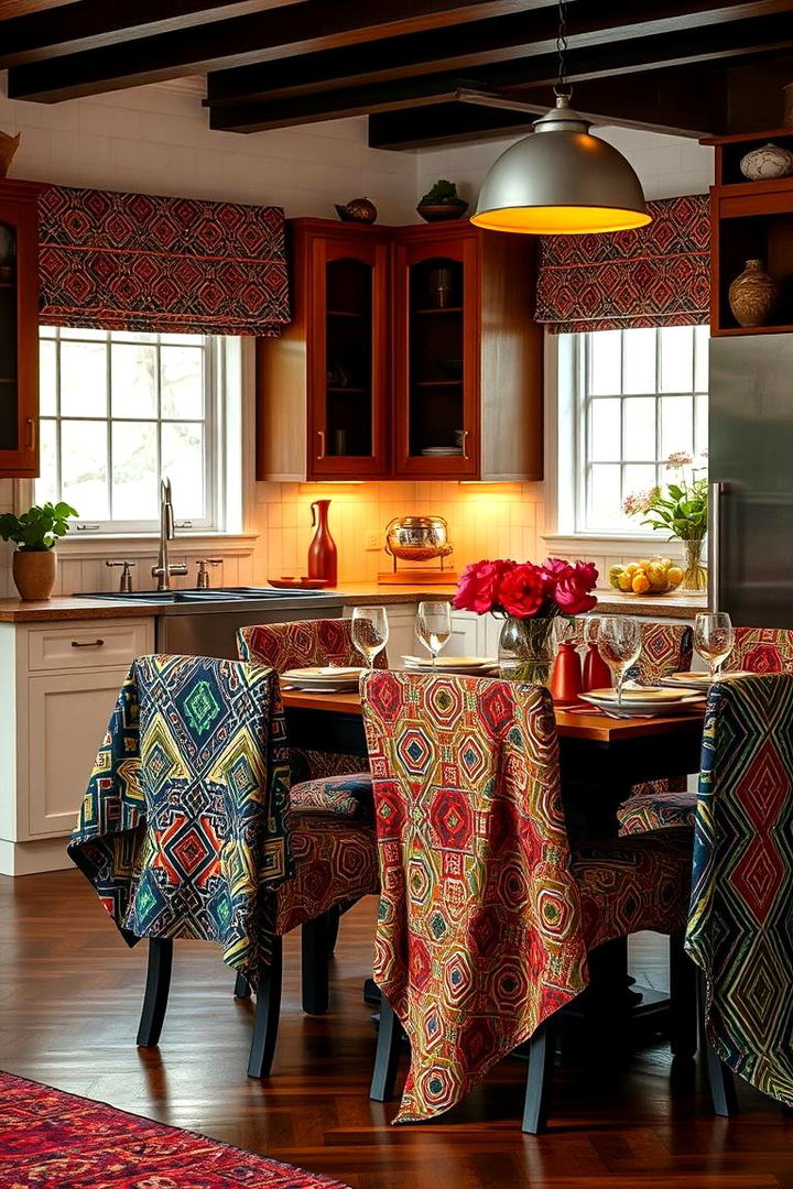 Bold Patterned Fabrics and Textiles - 22 Mexican Kitchen Ideas