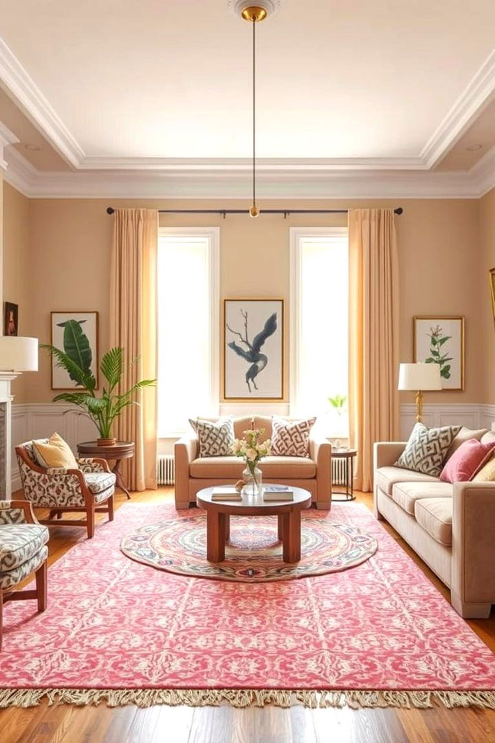 Bold Patterned Fabrics - 22 Cottage Living Room Ideas