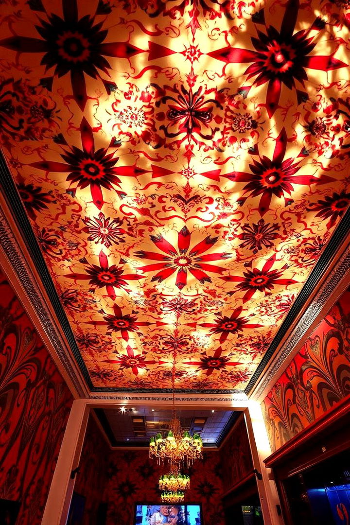 Bold Patterned Pop Ceilings - 22 Pop Ceiling Design Ideas