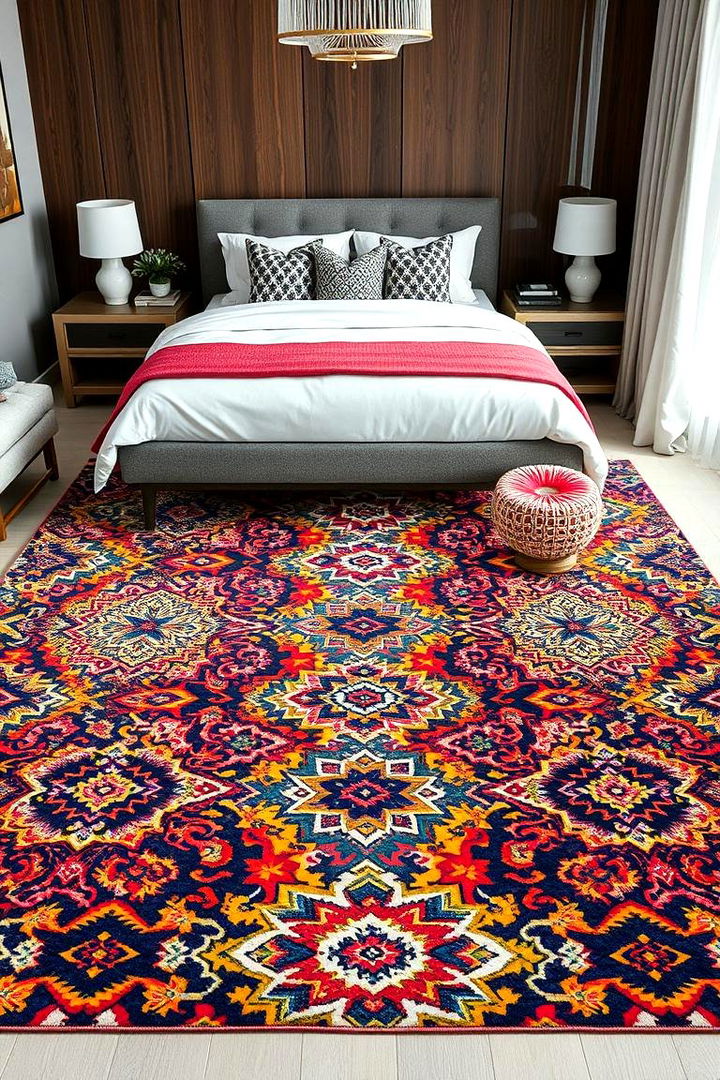 Bold Patterned Rugs to Energize Your Space - 22 bedroom rug ideas