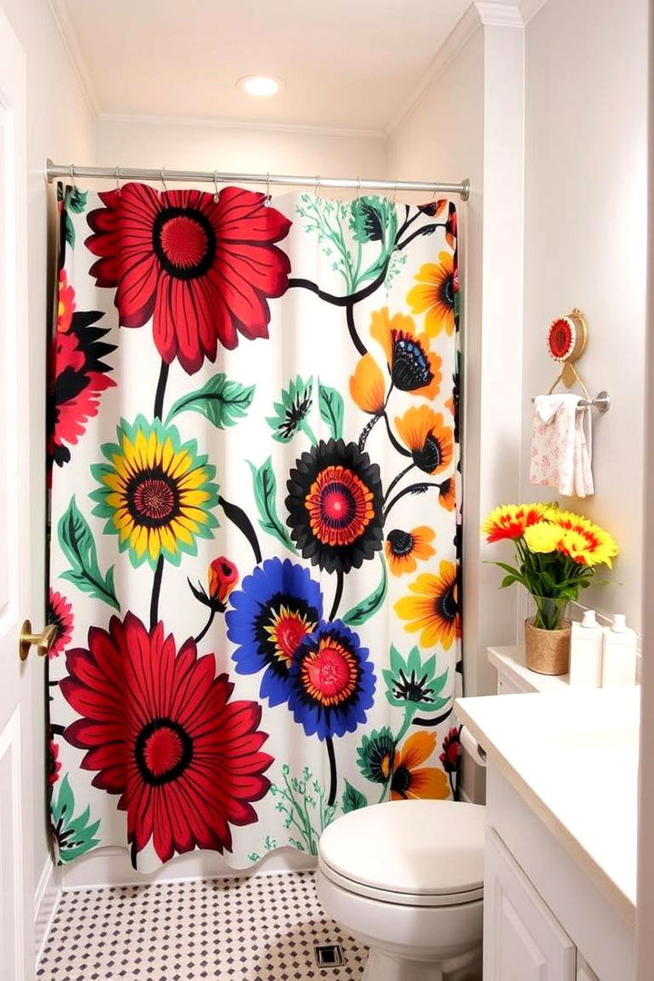 Bold Patterned Shower Curtains - 22 Quirky Bathroom Ideas