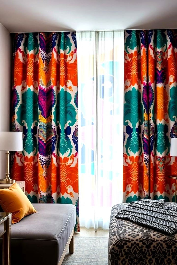 Bold Patterns for a Vibrant Look - 22 Bedroom Curtain Ideas